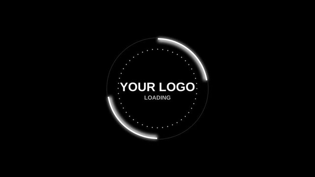 Minimalist circular loading spinner animation with customizable placeholder animation