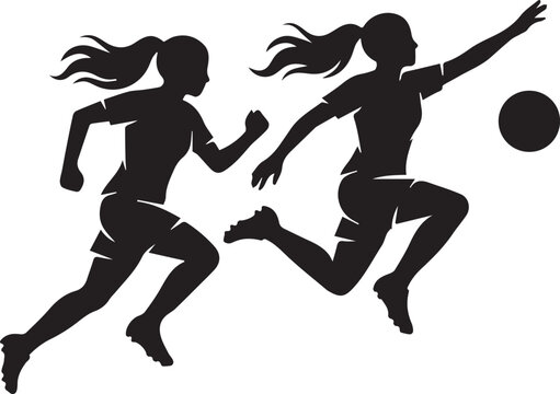 silhouette of a young woman jumping