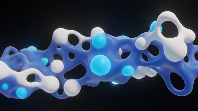 Image photo animation shapes three dimensional organic fluids. abstract image photo animation floats blue space spheres. Creative image photo animation builds modern vector art.