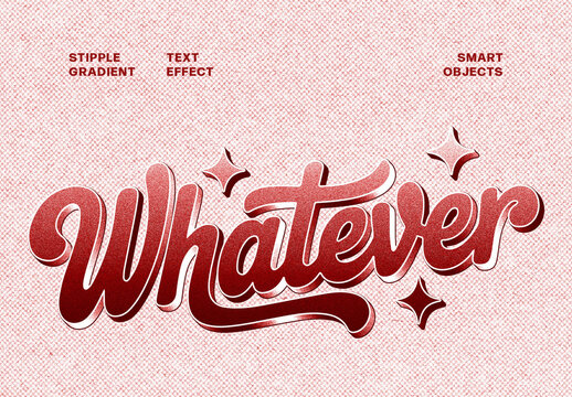 Stipple Gradient Text Effect &ndash; Halftone Paper Typography for Logo, Poster & Branding (PSD)