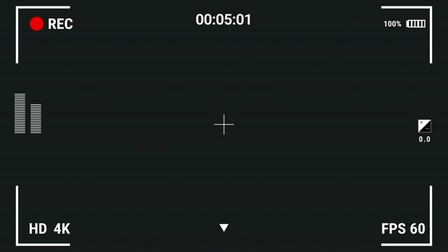 Camera recording overlay minimal,digital camera 4K