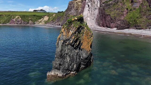 Sea Stack at Ballydwan Beach Waterford Ireland