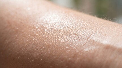 Fototapeta premium Close-up of human skin with a scrape