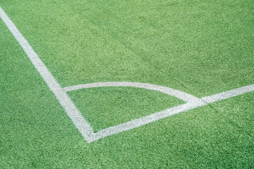 Obraz premium Green soccer field. Football sport background
