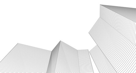 Fototapeta premium ​​abstract architecture 3d illustration background 