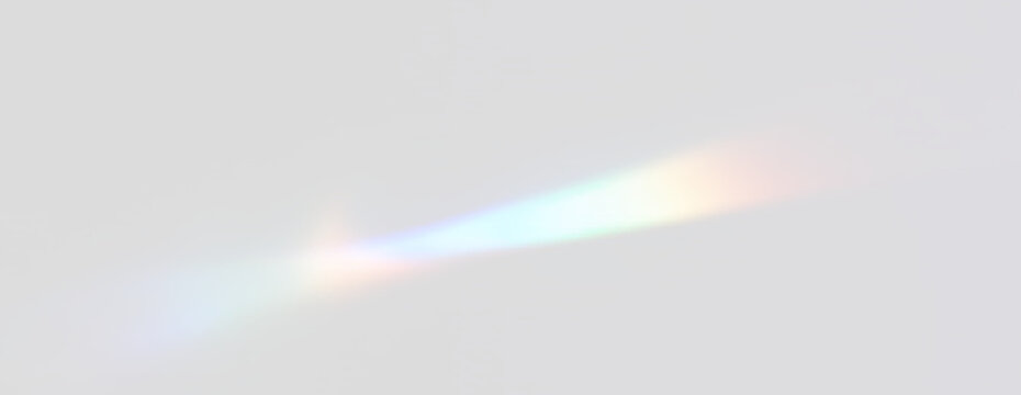 Light effect overlay with glass prism refraction, rainbow crystal sparkle, radiant diamond highlights, luminous glow and magical transparent background for design use
