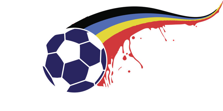 Soccer Ball With Pentagonal And Hexagonal Panels In Play.