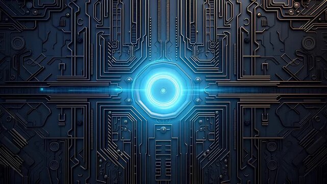 Digital technology black abstract geometric circuit background