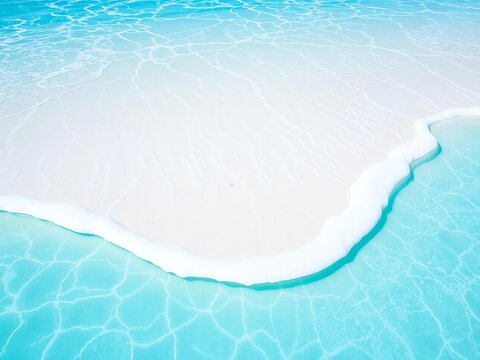 Turquoise water laps against powdery white sand, tioman island, ||turquoise