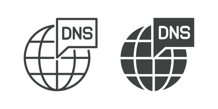 Web Hosting icon. Line and glyph solid icon