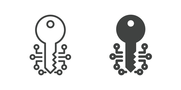 Web Hosting icon. Line and glyph solid icon
