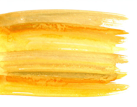 Abstract Yellow Brush Stroke Texture Background.