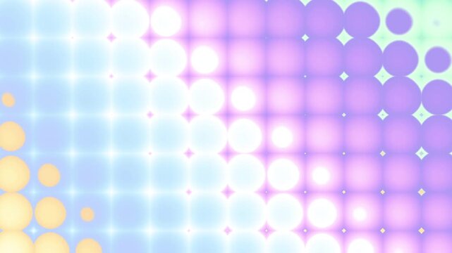 Vivid dynamic geometric loop video with circles, squares shape for app and web. Colorful geo 4K, and full HD motion