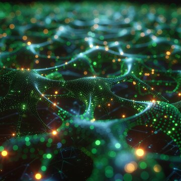 Abstract glowing network connections background.
