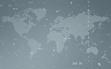 Fototapeta premium Global network concept background material CG DX world map international worldwide
