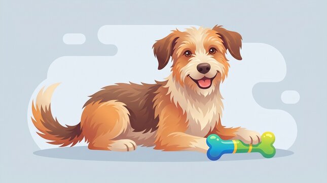 Happy domestic dog representing unconditional love and joyful pet owne