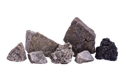 Fototapeta premium Assorted rough mineral rocks and stones