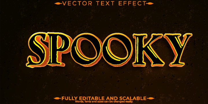 Horror text effect, editable halloween and scary text style