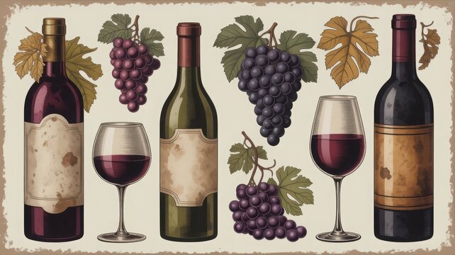 Premium American Wine Country Design Asset Collection