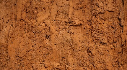 Fototapeta premium Closeup of rough brown clay surface.
