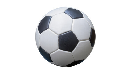 Naklejka premium Classic soccer ball with black and white pentagons and hexagons