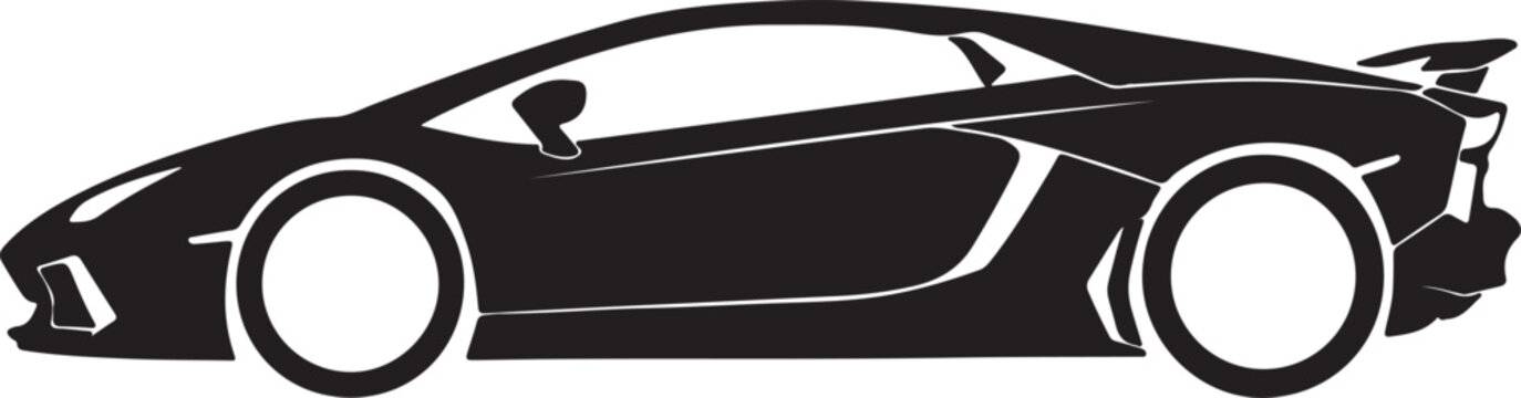 black sports car