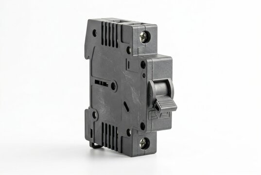 Miniature Circuit Breaker Isolated on White Background