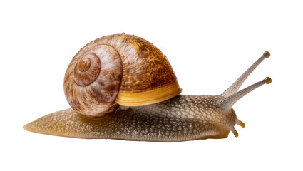 Garden snail with spiral shell and antennae © Anna