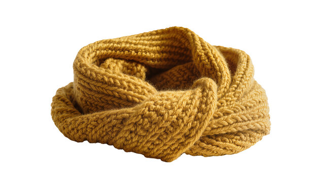 Thick mustard yellow knitted scarf with chunky cables