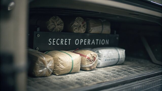 Secret Operation Materials Stored in Vehicle for Covert Mission