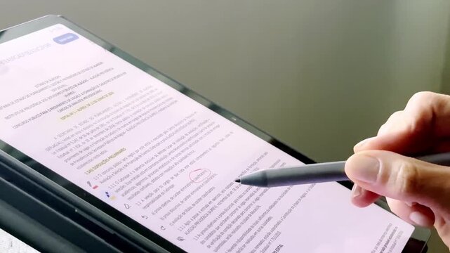 Planning Reviews, Document Highlights, Digital Memos, Paperless Editing, Mobile Devices, Office Productivity, Close-up