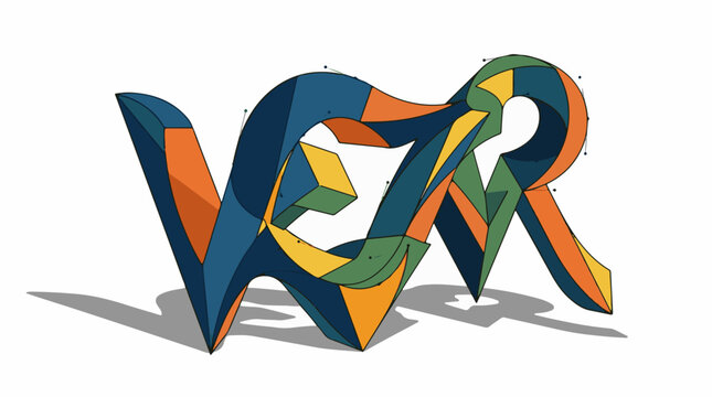A 3D graphic illustration of the letters VCR