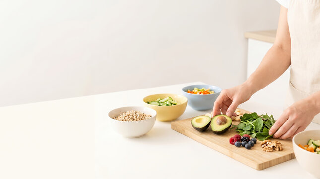 Healthy nutrition and wellness lifestyle for balanced living