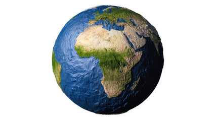 Fototapeta premium Detailed Earth Globe Showing Africa and Europe Continents
