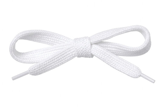 White Shoelace Tied in a Bow Knot