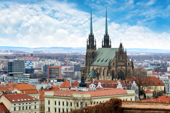 Petrov, Cathedral of St. Peter and Paul. City of Brno - Czech Republic - Europe.
