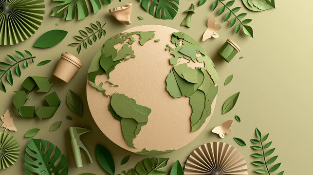Recycling and Circular Economy Concept for Earth Day with Sustainable Environmental Conservation