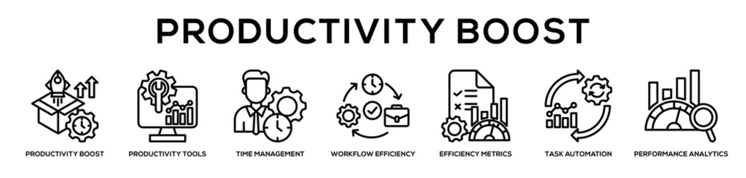 Performance Growth web banner icon illustration concept