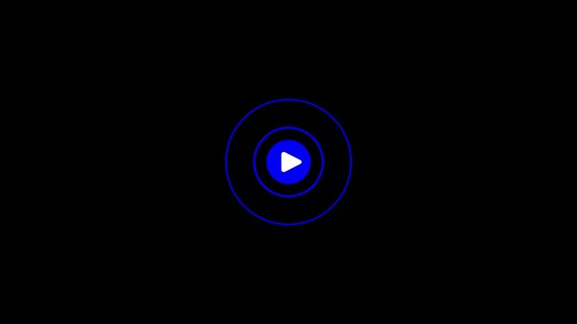 minimal play to pause ui button with mouse click ripple feedback effect.