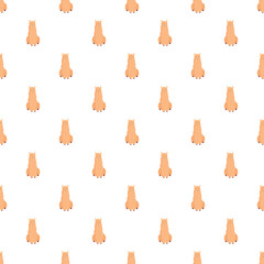 Fototapeta premium Orange alpaca characters creating an adorable repeating animal background design