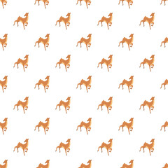 Fototapeta premium Deer fawn repeated illustrating a playful animal background design