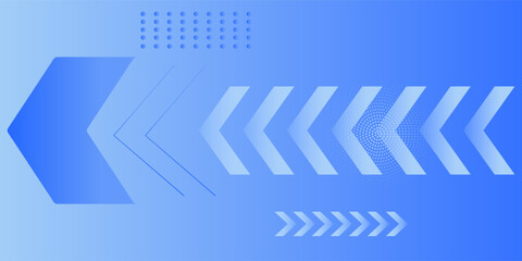 Fototapeta premium Abstract bright blue arrow shapes pattern background. Simple and trendy banner concept element design. Cool and futuristic background style. Eps10 vector