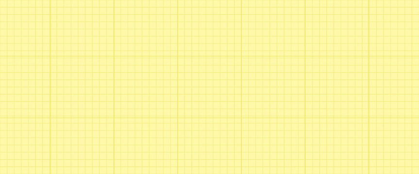 Background of yellow graph millimeter paper with a precise square grid