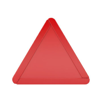 Red Equilateral Triangle Warning Sign Shape