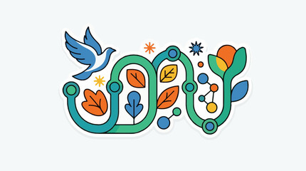 Fototapeta premium A stylized illustration of the word 