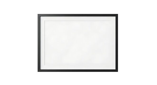 Simple black rectangle frame isolated.