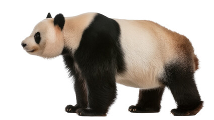 Giant panda bear with black and white fur, isolated on transparent background © Sorin