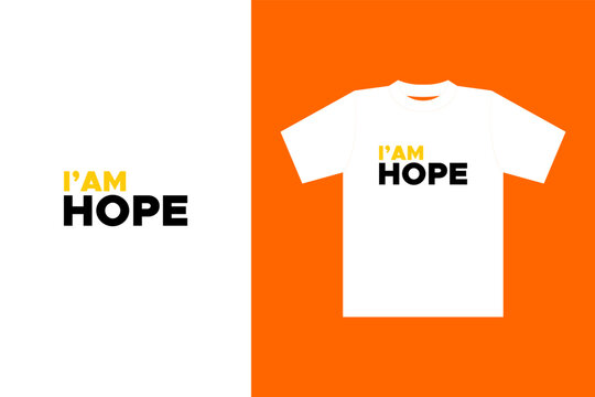 IAM HOPE ext effect vector design element, with mockup on t shirt