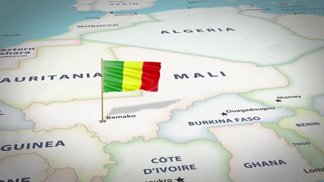 Mali Map Flag 4K Loop