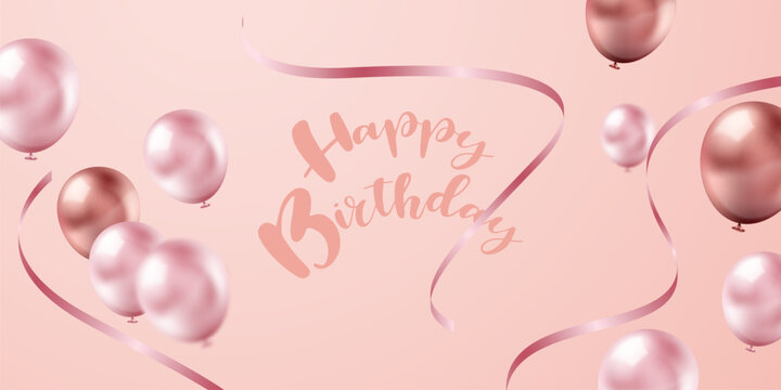 Celebrate your birthday background with beautiful balloon vector illustration.